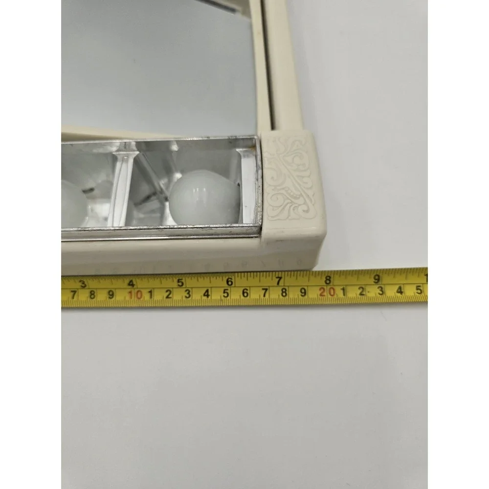 Vintage Make Up Vanity Rotating Mirror Lights And Magnification Contempo 1980s